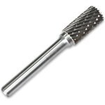 Fraise carbure de tungstene lime cylindrique bout coupant 10 mm - queue lisse 6mm - grande duret� jusqu'� ...