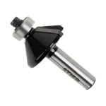 Fraise � chanfreiner stier avec roulement � billes carbure (hw) � 28, 6 mm, � queue 8 mm, fraise � 45�, ...