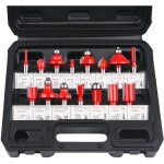 Fraises defonceuse 8mm, coffret de 15 fraises  rainurer droites, coupe - outils pour travail bois  ...