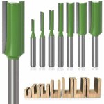 Fraise droite defonceuse, 7pcs fraises � d�foncer carbure de tungst�ne m�ches de routeur � queue de 6 ...