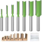 Fraise droite defonceuse, 7pcs fraises � d�foncer carbure de tungst�ne m�ches de routeur � queue de 6 ...