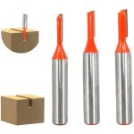 Fraise droite � queue de 8 mm, 3 pi�ces fraise droite defonceuse, fraise a rainurer � tige, fraise � ...