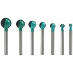 Fraise  fond rond bois, 7pcs 6 mm tige 6 / 8 / 10 / 12 / 14 / 16 / 19 mm routeur core box bits, fraise ...