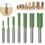 Zvd - fraise  mche droite en carbure de tungstne - 6mm, tige simple  double cannelure pour le bois ...