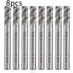 Fraise pour perceuse, promotion, 8pcs fraises tours � tige droite 8mm hss metal outil de coupe fraise ...