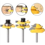Fraises � rainurer 45� pour d�fonceuse 1 / 4'' (6, 35 mm) acier au carbone et carbure micro grain kit ...