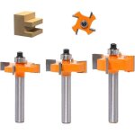 Fraise rainurer / languette 4 lames - queue 8mm - pour travail du bois (portes / tables / �tag�res) - ...