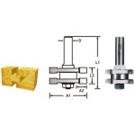 Fraise  rainurer makita avec palier de bute  41 mm  41 mm - queue 12 mm - hauteur 19 mm