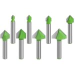 Fraise � rainurer en v � 90� avec queue de 8 mm (lot de 8) pour gravure cnc et d�fonceuse monobloc en ...