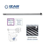 Izar - fraise rotative carbure longue spherique kud denture 3 de 8 � 12. 7 mm d. 8. 0 x 6 mm