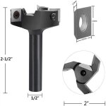 Fraise  surfacer 12 mm tige 60 mm diamtre de coupe avec 3 inserts fraise a bois defonceuse fraise a ...