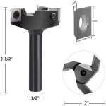 Fraise � surfacer 12 mm tige 60 mm diam�tre de coupe avec 3 inserts fraise a bois defonceuse fraise a ...