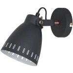Franklin - applique industrielle et r�tro graphite, cuivre rouge 1 lumi�re avec abat - jour graphite, ...