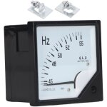 Fr�quencem�tre de type pointeur, �chelles claires, bo�tier abs, plage d'�chelle 45 - 55 hz, installation ...