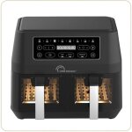 Little balance - friteuse dittique 8765 - crousty light duo - 9 l - 2460 w - 9 programmes - noir