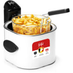 Friteuse �lectrique 1, 5 kg f1528 ? r�servoir 4l ? puissance 3200w ? manteau aluminium durable 10 ans ...