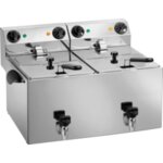 Friteuse electrique 2 cuves de 8l