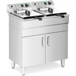 Helloshop26 - friteuse lectrique double 26 litres 10 000 watts robinet zone froide armoire professionnel ...