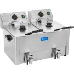 Friteuse �lectrique professionnelle acier inoxydable zone froide 2x13l 2x3250w