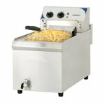 Friteuse électrique avec vanne de vidange 10 litres haut rendement Friteuse électrique avec vanne de vidange 10 litres haut rendement