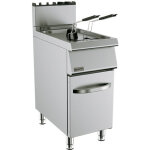 Friteuse gaz sur soubassement ferm�, 15 litres - virtus - ms74frg15