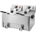 Friteuse professionnelle 2 x 8 l avec vidange