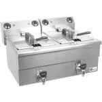 Friteuse professionnelle de table electrique avec vidange - 2 x 10 l - afi collin lucy