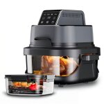 Friteuse sans huile, friteuse � air chaud multifonction 4 litres avec fen�tre easy - view, r�cipient ...