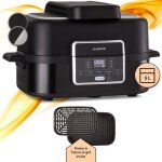 Klarstein - friteuse sans huile avec fonction vapeur, friteuse air chaud air fryer xl 1500w, mini friteuse ...