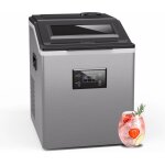 Klarstein - frostmaster machine  glaons, 40 kg / jour, 34 glaons en 15 min, panneau led, acier inoxydable, ...