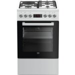 Fse53321dwcs - beko cuisinire 50x60cm mixte 3 + 1 catalyse blanche