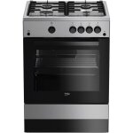 Fsg62010fx - beko cuisinière gaz 60cm inox 4 foyers + nettoyage manuel et convection naturelle Fsg62010fx - beko cuisinière gaz 60cm inox 4 foyers + nettoyage manuel et convection naturelle