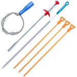 Litzee - furets dboucheurs lot de 6 brosses de nettoyage pour vier et trop - plein ikodm