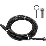Furet deboucheur canalisation 2m, �10mm, en spirale, avec adaptateurs �lectriques, arbre de nettoyage ...