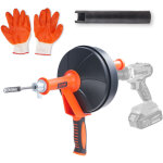 Furet deboucheur de canalisation 76, 2 cm furet de plomberie avec tige pour perceuse deboucheur drain ...