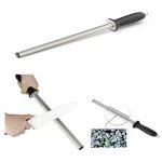 Fusil professionnel ovale 38 cm, fusils aiguiseur de couteaux diamant pour des couteaux de cuisine et ...