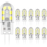 G4 2w led ampoule, 20w ampoules halog�nes �quivalentes, blanc froid 6000k, 200lm, 12x smd, 12v ac / dc ...