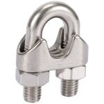 Gabrielle - 10 pcs pince de cble mtallique serre cable acier inox serre - cbles trier m4, argent