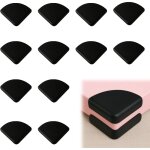 Gabrielle - lot de 12 protections de bord de table en silicone noir pour divers meubles, pour b�b�s, ...