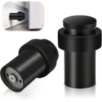 Gabrielle - lot de 2 but�es de porte noires tr�s r�sistantes en acier inoxydable - protection murale ...