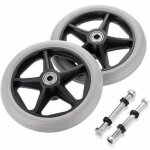 Gabrielle 2pcs de 6 pouces roue en caoutchouc de remplacement pour fauteuil roulant roues avant rollator ...