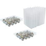 Gabrielle lot de 50 bo�tes � ?ufs de caille en pvc transparent r�utilisable avec couvercle pour ?ufs ...