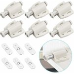Gabrielle - 6 pices charnires en verre en acier inoxydable, ouvre - porte magntique, boutons - pression ...