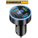 Chargeur allume - cigare usb c rapide  4 ports, prise 50w qc3. 0&pd&2. 4a, chargeur rapide usb avec ...