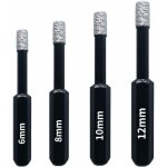 Gabrielle - coffret 4 forets diamant pour carrelage, c�ramique, gr�s c�rame, tuiles, verre, pierre. profession ...