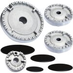 Gabrielle - paquet de 4 couvercles de br�leur � gaz pour fours, cuisini�res, cuisini�res � gaz, bases, ...