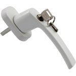 Gabrielle - poignes de fentre verrouillables blanches en acier serrure cls incluses scurit antivol ...