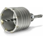 Gabrielle scie � cloche tr�pan couronne carotteuse � sec � 68mm + adaptateur sds plus 110 mm + foret ...