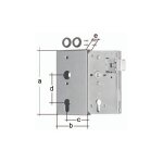 Alberts - gah botier de serrure din g / d dimension a172xb94xc60mm dimension e 40mm dornm. 60mm - 417055 ...