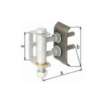 Alberts - gah paumelle de porte 135x136x101mm sta brut - 411350 Alberts - gah paumelle de porte 135x136x101mm sta brut - 411350
